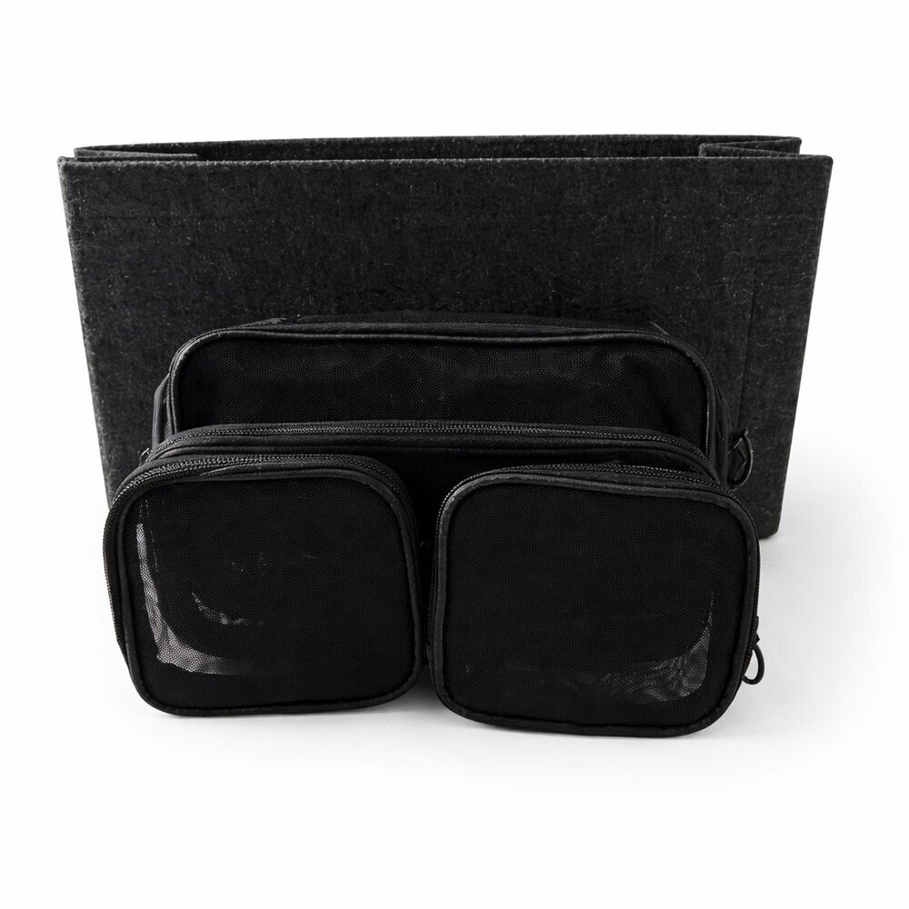 Bundle Deal – Makeup Cases + Handbag Insert Organizer – Black, Multi-Pocket Stor - Picture 8 of 8